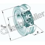 LFR5201-12-2RS-RB GALET DE GUIDAGE INOX INA