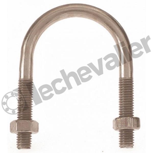 CEAB.34 COLLIER ETRIER ACIER BICHRO + ECROUS POUR TUBE 26X34 (1)