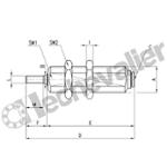 14N1A06B15  VERIN CARTOUCHE S.E.R. D06 C15 RACCORD D4mm TIGE FILETTEE