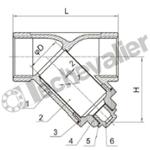 FYI.1 FILTRE Y INOX 316 MAILLE 1mm - PN16 - FAF=90