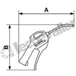 27102 MTLBP3 SOUFFLETTE BUSE METAL 1/4 COUDEE 110mm - PMAX 3B  PREVOST