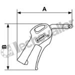 27102 OSH SOUFFLETTE A BUSE VENTURI 1/4 COUDEE 69mm - BUSE 10 - PREVOST