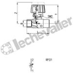 2830 3/8 REGLEUR DEBIT 2 DIRECTIONS F.F. 3/8 A BOUTON - CAMOZZI