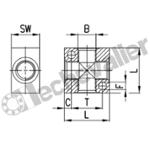3033 1/8 BLOC DERIVATION 4 X G1/8 ALUMINIUM - Pms= 40B - CAMOZZI