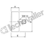 450430 MANO ABS D40-RAR-1/8 0+4B SEC - CL:2,5 - IP43 - 3104 - CITEC