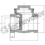 CARBMTL.3/8 CLAPET BATTANT LAITON CLAPET METAL PN16 - ADG