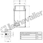 CREPL.1/2 CREPINE MALE NUE INOX FILETAGE LAITON - SANS CLAPET