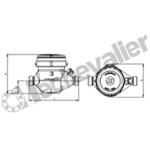COMPTEUR EAU C.25 JETS MULTI. 10L 6,3M3/H - 50°C MAXI - FAF=260mm ADG