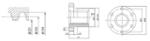 BFM20X4-D ECROU CYL.COL.BRZE P/VIS TRAP DROIT