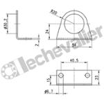 C114-ST EQUERRE FIXATION (BOUTON) POUR MC104 - CAMOZZI
