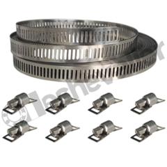 CBASF.8-3 KIT BANDE 8mm COLLIER ZINGUE Cr3 - 3M + 8 CAPOTS