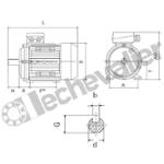 CHT 56 B2 B3 KW0,12 IE1 MOTEUR 230/400V ALU CHIARAVALLI