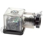 CDIN43650A-L24V CONNECTEUR LED.30 BROCHES EN U 18mm PG9 - 24V AC/DC