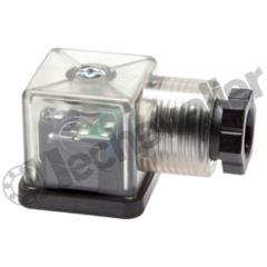 CDIN43650A-L24V CONNECTEUR LED.30 BROCHES EN U 18mm PG9 - 24V AC/DC