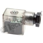 CDIN43650B-L48V CONNECTEUR LED.22 BROCHES PLATES 11mm PG9 48V AC/DC