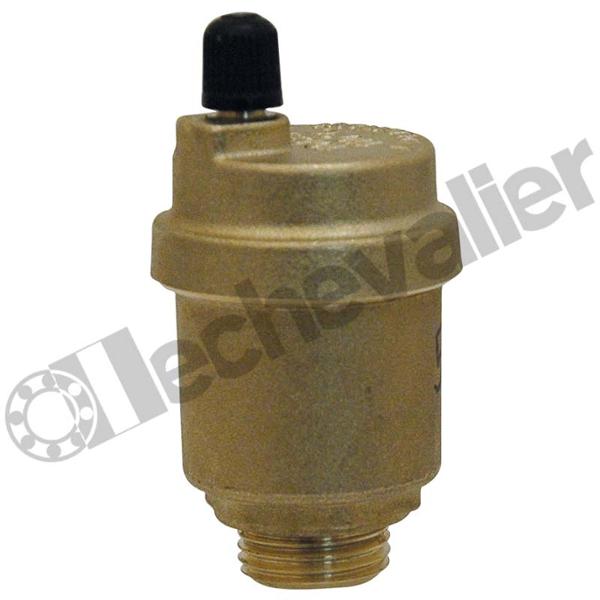 915-12 PURGEUR AIR AUTO MALE 3/8 SORTIE VERTICAL - LAITON BRUT