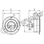 M043-F12 MANO. FACADE D40 0-12B RAR. 1/8 - BOITIER INOX - CAMOZZI
