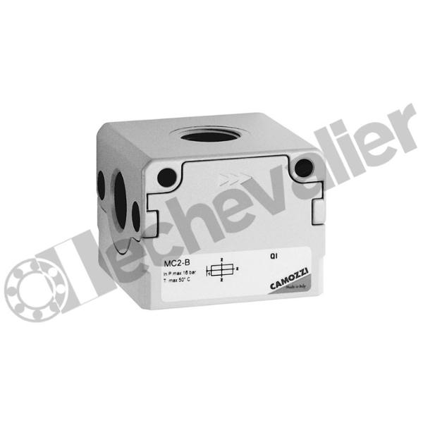 MC1-B-VNR MODULE DERIVATION CLAPET 2 SORTIES 1/2 ANTI-RETOUR - CAMOZZI
