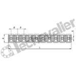 MPL-10 BARETTE PORTE TUBE 10 POSTES POUR TUBE SEMI-RIGIDE D10 - CAMOZZI