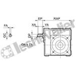 MB3101 i=7,5 P71 D20mm REDUCTEUR MULTIBLOC