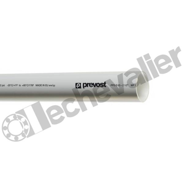 PPS GTU2055 TUBE ALU D20 L=5,5M PEINTURE EPOXY GRISE - PREVOST