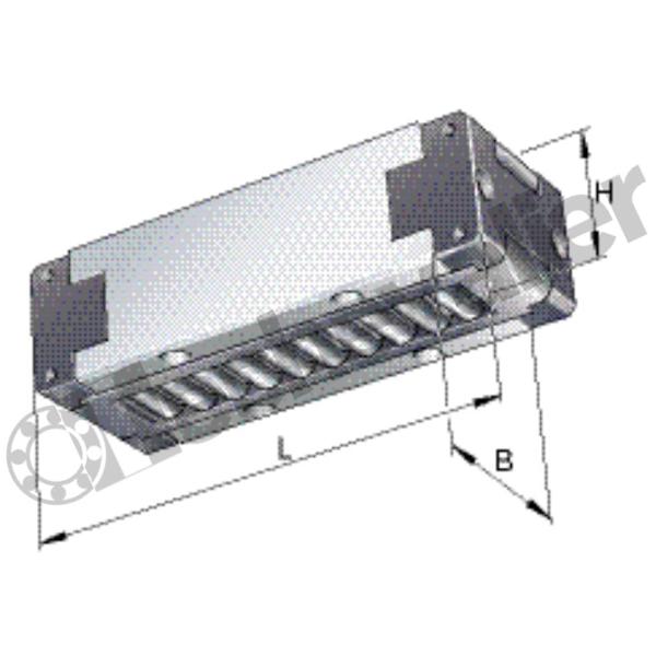 PR14044-GR1/0-5 PATIN A ROULEAUX INA