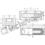 PR14044-GR1/0-5 PATIN A ROULEAUX INA