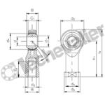 KI16-D M16X1,5 TENON ROTULE AP6 M16X1,5 - ASKUBAL