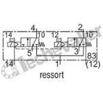 R502A2BD0M11BF1 DIST. 2X3/2NF 24VDC 650L/min ISO15407-2 18mm - AVENTICS