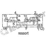 R503A2BA0MA00F1 DIST. 2X3/2NO 24VDC 900L/min ISO15407-2 26mm AVENTICS