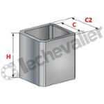 RCC.17X11 RED. CARRE / CARRE ACIER