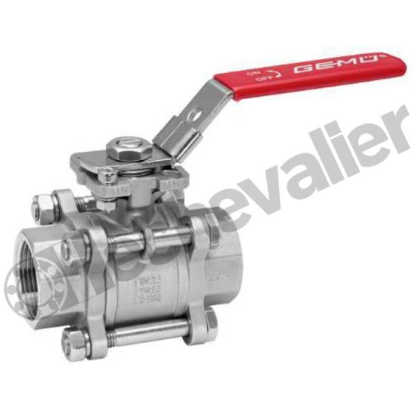 B22.15D1375L ROBINET 3P FF INOX -20 à +180°C - PN63 - CE1935 - GEMU