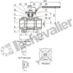 RTSIFF.1-1/2.3PM VANNE 1/4T FF INOX -20 à +180°C - PI - PN64 - PTFE+FV