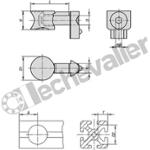 K1032.08 FIXATION STANDARD UNIVERSEL M08, TY