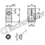 K1281.910 PIECE DE FIXAT.POLYAMIDE,NOIR