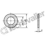 K2078.110500075 BAGUE D ETANCHEITE DIN7603, FORME:A