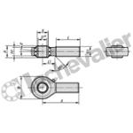 K0716.10 EMBOUT A ROTULE AVEC ROULEMENT A BI