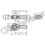 K2079.05 EMBOUT A ROTULE DIN ISO 12240-1 AVE