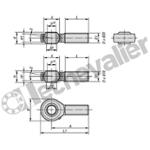 K2085.141 EMBOUT A ROTULE DIN12240-1 AVEC