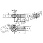 K1466.104 EMBOUT A ROTULE AVEC PALIER LISSE.M