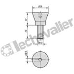 K0502.1024 CONE DE TRACTION PR PINCES ACIER DE
