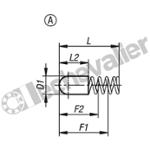 K1277.113016 POUSSOIR GELULE ARRONDI,FORME:A SS