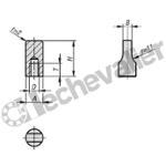K1314.06 ECROU PAPILLON ETROIT M06 5,5X22,A=