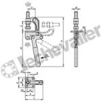 K1439.03400 VERIN A TIRER AC.,COMP:ROUGE