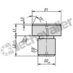K0353.07 GOUPILLE DE POS. CYLINDRIQUE D1=10,