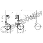 K0367.10100 CABLE SECURITE SPIRALE L=100 POLYUR
