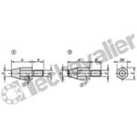K0296.061 PIED M06 H=20, FORME:A ACIER DE TRA