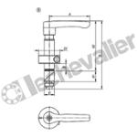 K1503.0116 BOULON SERRAGE FORME B AVEC MANETTE