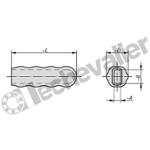 K0100.22 POIGNEE D=22 L=58 PLASTIQUE., ORANG