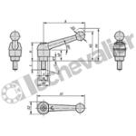 K0116.1051X20 MANETTE INDEXABLE TA.1 M05X20 ZINC,